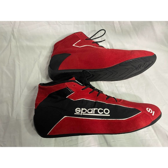 NEW Sparco Slalom+ Suede FIA/SFI Compliant Racing Shoe Red/Black 13 main image 4